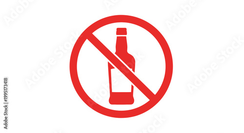 No alcohol sign prohibiting consumption of alcoholic beverages.