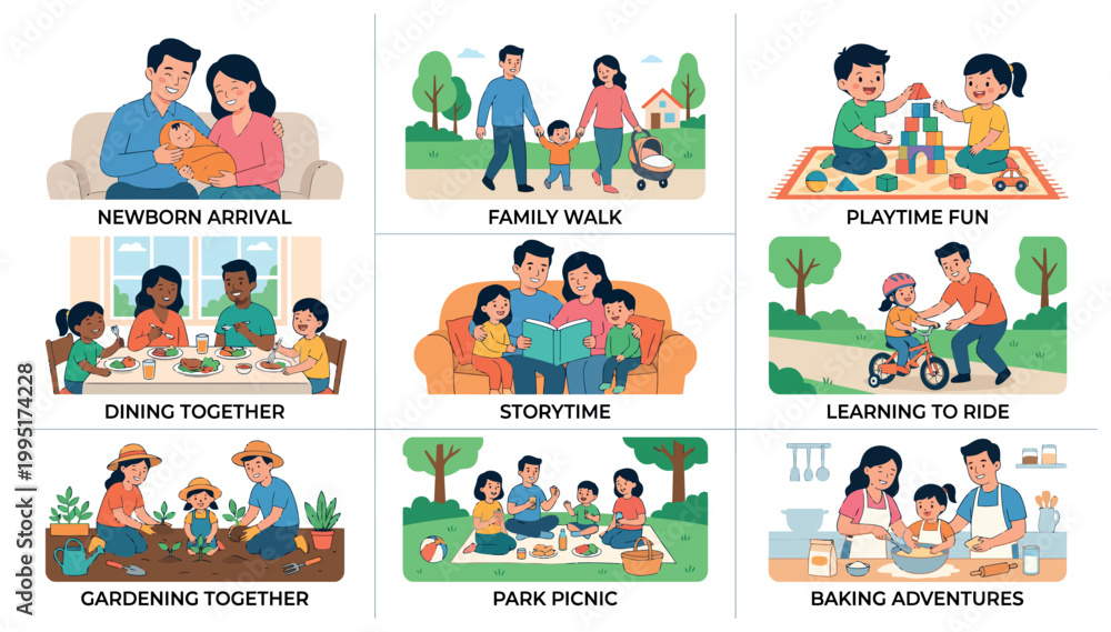 Obraz premium Family activities and happy moments together.