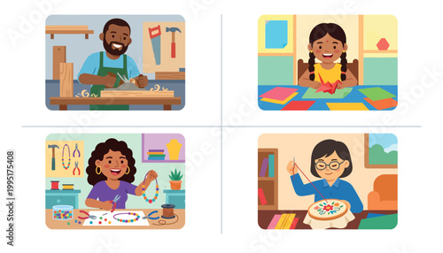 Diverse people enjoying a meal together.