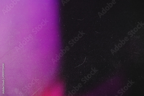 Dark purple and black abstract film texture with vintage scratches and noise