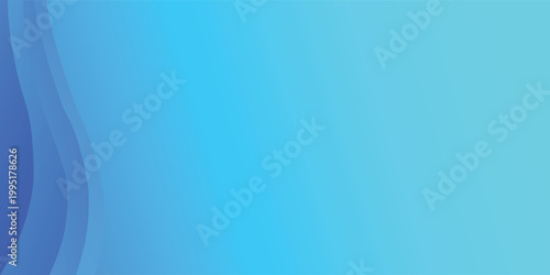 Abstract Blue Gradient Wave Pattern Background.