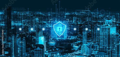Fotografi A concept of an advanced cybersecurity system