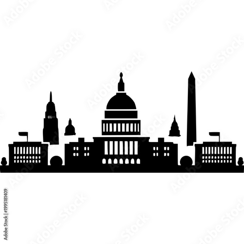 Washington DC Skyline Icon