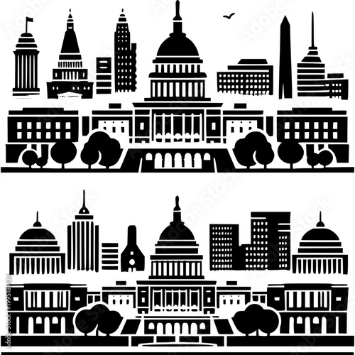 Washington DC Skyline Icon