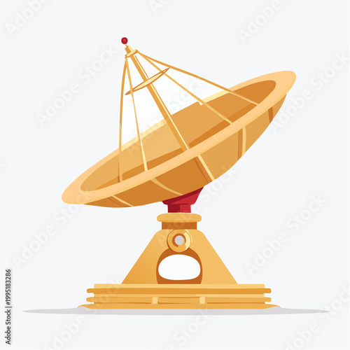 Golden Satellite Dish Antenna