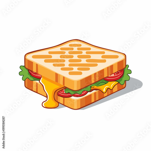 Toasted Sandwich with Melting Cheese