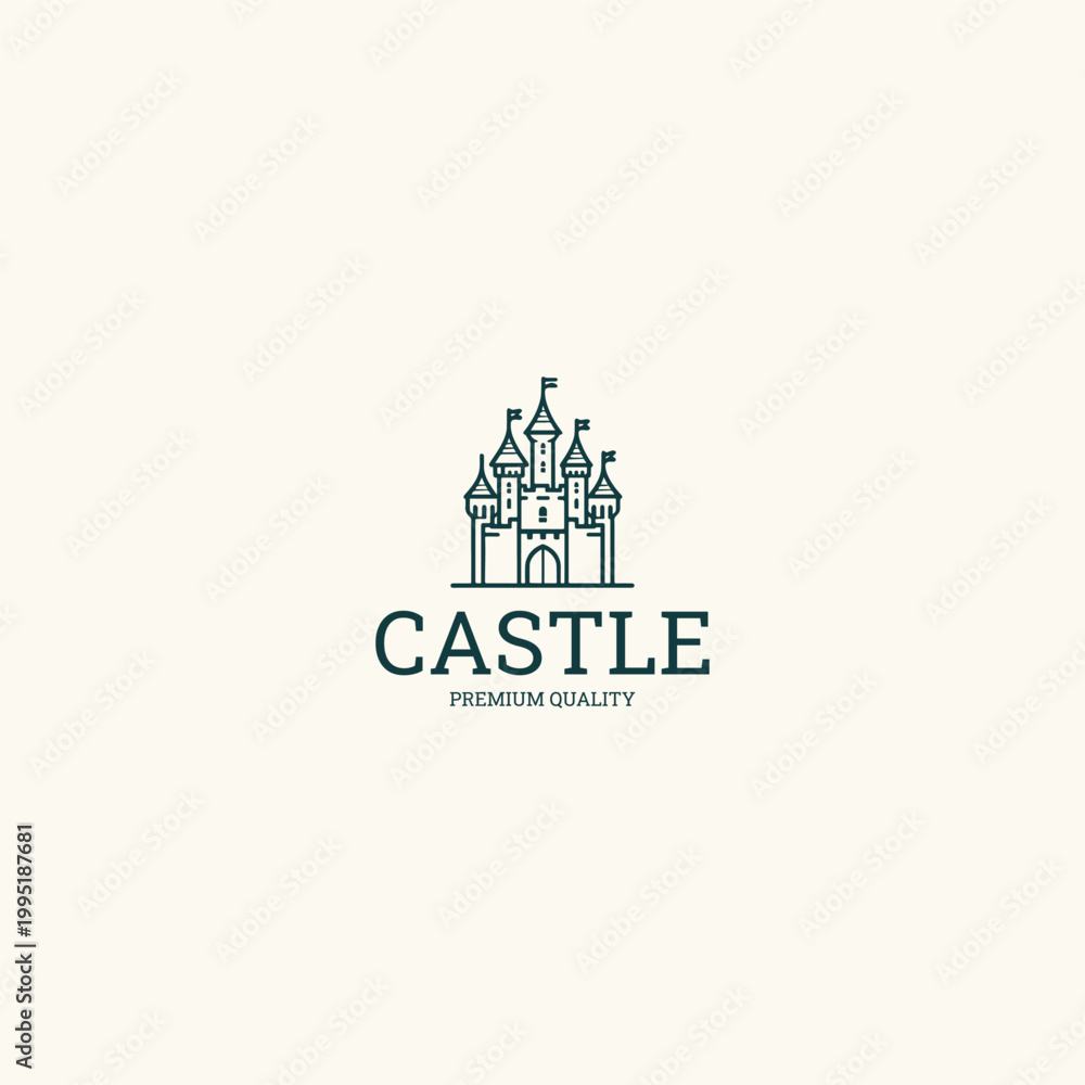 Fototapeta premium Castle logo icon design template vector illustration