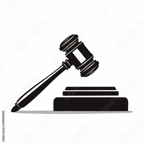 Gavel and Sounding Block Icon