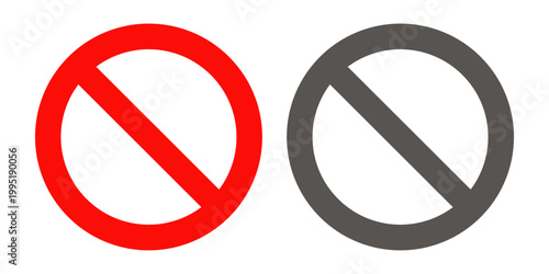 red circle sign for prohibition, stop, danger. stop sign