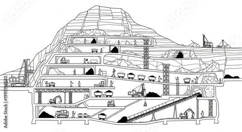 Ancient Pyramid Structure with Multiple Levels and Entrances.