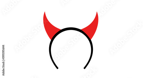 Red Devil Horns Headband - Halloween Costume Accessory