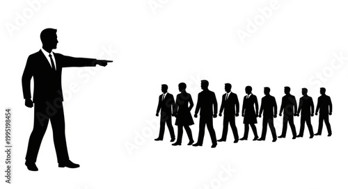 Business Leader Leading Group of Professionals in Conference Room.