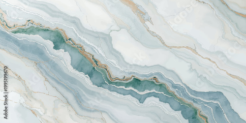 An abstract winter nature background featuring white snow texture on a cold mountain under a blue sky with frozen ice patterns and soft watercolor cloudscape beauty