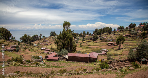 Taquile Island on lake Titicaca