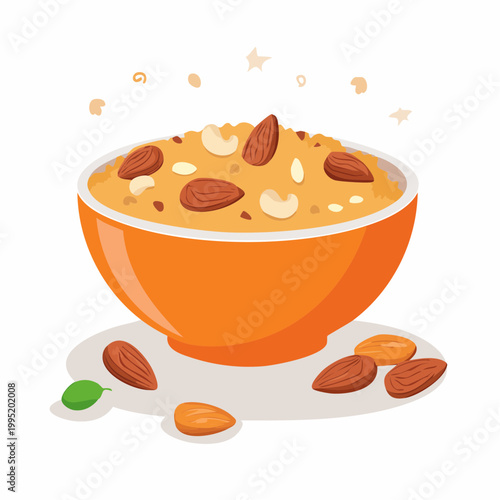 Bowl of Oatmeal with Nuts and Seeds
