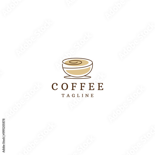 Coffee cup logo icon vector
