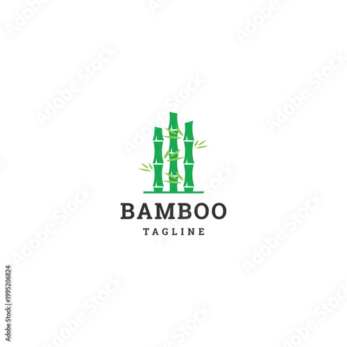 Bamboo logo icon vector illustration