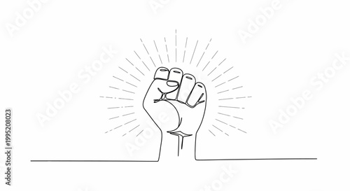 Fist Raised in Protest or Solidarity.