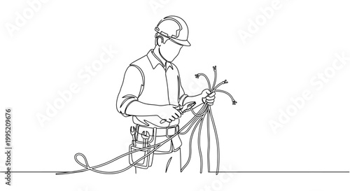 Man wearing safety gear equipment harness.