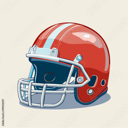 American Football Helmet Illustration