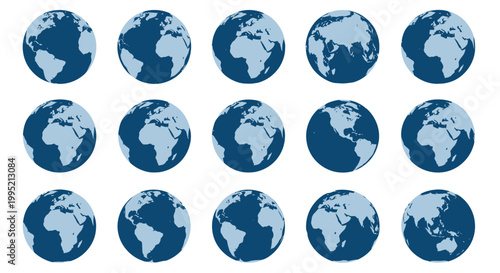 Rotating Earth Globes Collection - Global Planet Views