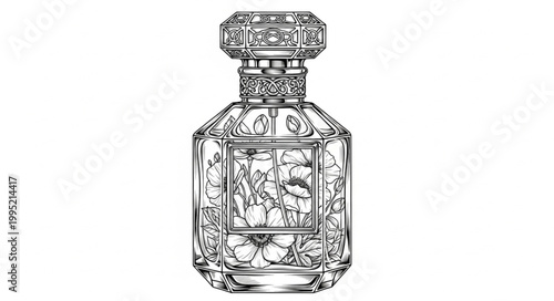 Premium Perfume Glasshouse Black White Art 