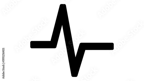 Heartbeat pulse line icon isolated on white background