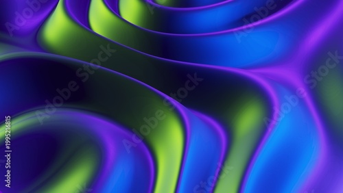 Futuristic Abstract Liquid Metal Waves, Dark Iridescent Sci-Fi Aesthetic