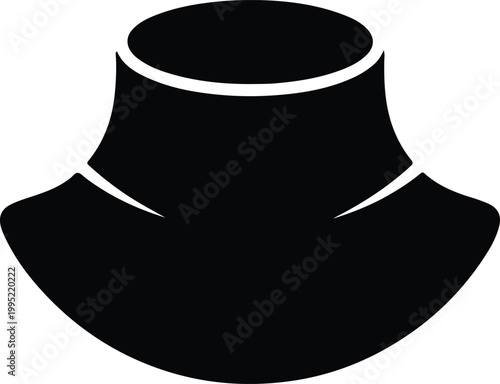 Silhouette black jewelry bust mannequin stand for necklace display vector design