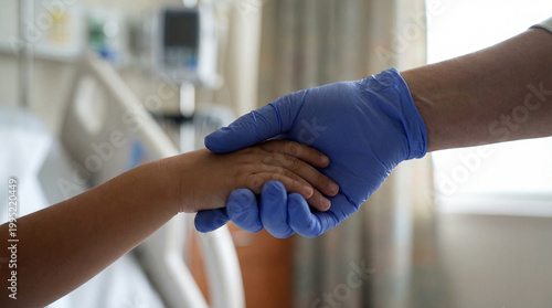 International Nurses Day healthcare nurse child patient hands holding care compassion pediatric medical trust connection promotional content