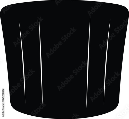 Silhouette trash bin icon for waste management and recycling projects vector design