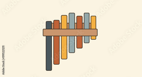 Colorful Xylophone Illustration with Musical Bars.