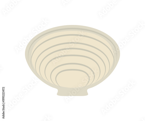 白い二枚貝の貝殻のイラスト