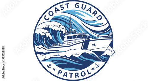 Coast Guard Patrol Boat Logo Design.