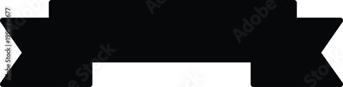 Art & Illustration, Blank classic ribbon banner icon for heading label.