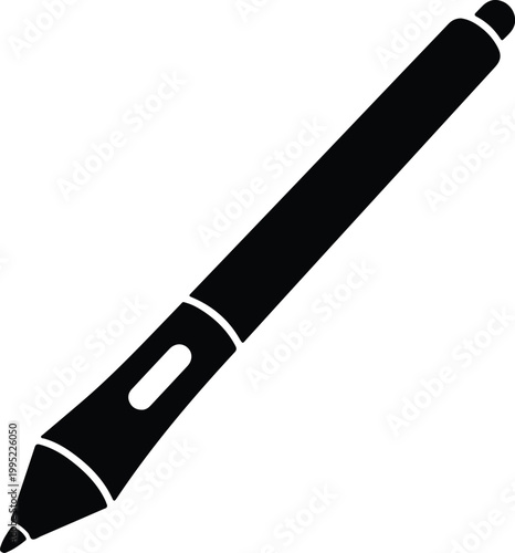 Silhouette digital drawing pen stylus vector design