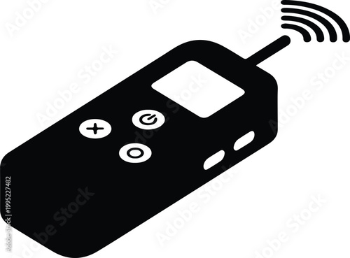 Silhouette wireless remote control device icon symbol vector design