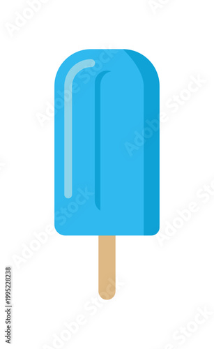 青いソーダ味のアイスキャンディーのイラスト