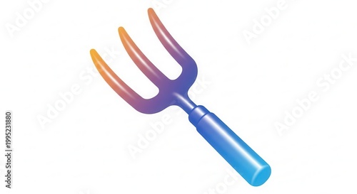 Modern horticultural tool illustration featuring a striking gradient color palette on white