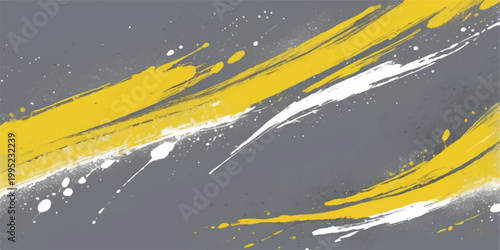 Abstract grunge background with yellow lines featuring a 3d vector design of the national Jamaican flag and Ukrainian symbol as a country banner illustration