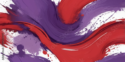 Abstract watercolor wave background with silk fabric texture, smooth flowing curves and soft red pink purple colors, artistic textile pattern illustration wallpaper