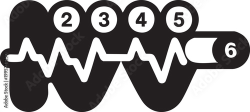 Modern digital interface concept showing a hand selecting option 6 on a stylized numeric keypad, ideal for health, fitness, wellness apps, and user experience design in tech and lifestyle marketing.