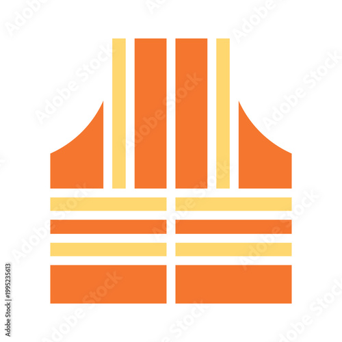 Safety Vest Glyph Color Icon