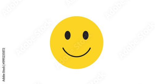 Smiling Yellow Smiley Face Emoji Icon.