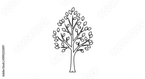 Tree with leaves and branches.