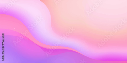 An abstract pink background features soft waves and smooth curves in a flowing vector design with purple and blue lines forming a textured motion wallpaper