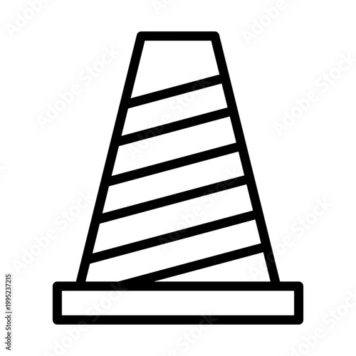 Traffic Cone Outline Icon