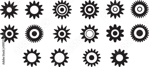 Sunburst and star shapes collection featuring multiple point variants for decorative emblems labels stickers and solar symbols.