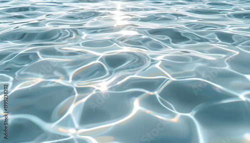 Ultra Realistic Water Ripple with Soft Natural Light Reflection