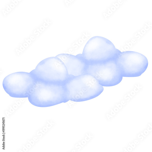 Watercolor blue cloud